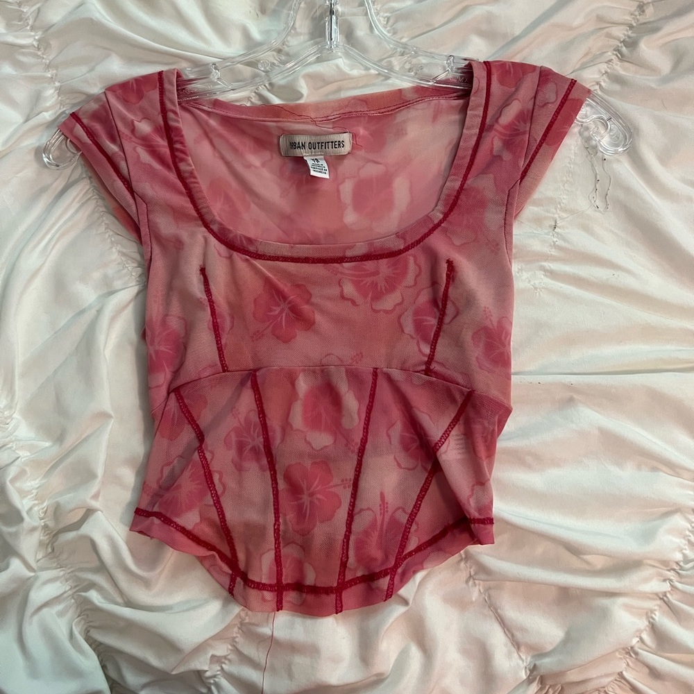 Mesh corset top